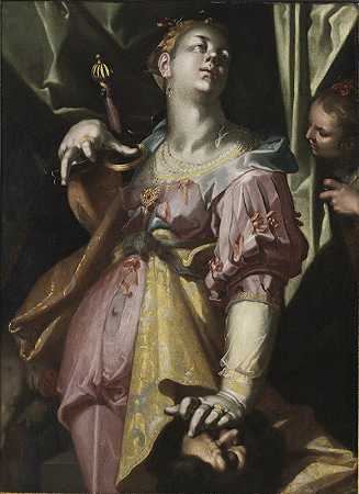 朱迪斯与赫罗弗尼斯的头颅`Judith and the Head of Holofernes (ca. 1595–1600) by Joachim Wtewael