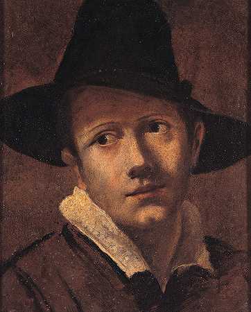 一个年轻人的肖像`Portrait of a Young Man (between 1583 and 1585) by Ludovico Carracci