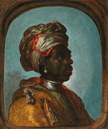 一位非洲使者的画像`Portrait of an African Emissary (17th Century) by Flemish School