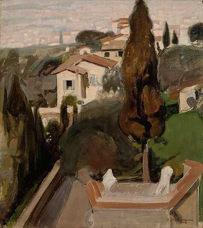 菲索莱（佛罗伦萨）`Fiesole (Florence) (1902) by Pekka Halonen