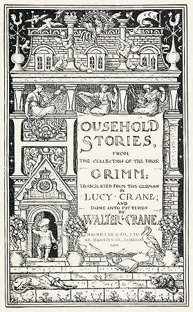 格林兄弟收藏中的家庭故事`Household stories from the collection of the Bros. Grimm (1922) by Walter Crane