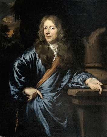 法拉盛律师兼总会计师威廉·波蒂的肖像`Portrait of Willem Pottey, Lawyer and Accountant~General of Flushing (1686 ~ 1693) by Nicolaes Maes