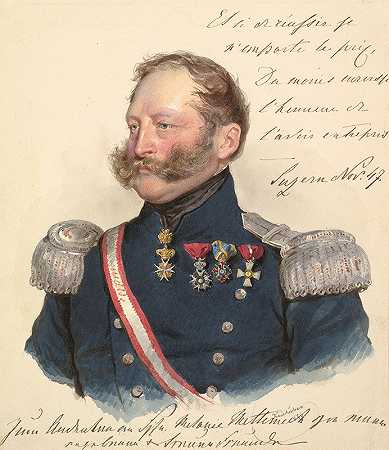 施瓦辛格王子弗里德里希`Prince Friedrich of Schwarzenberg (1847) by Josef Kriehuber