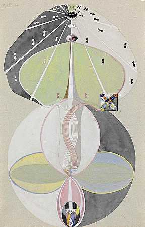 知识之树第五号`Tree of Knowledge No. 5 (1913~1915) by Hilma af Klint