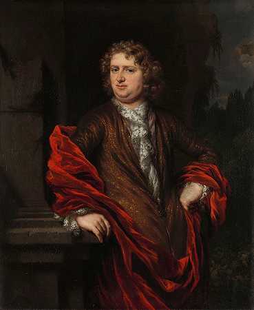 肖像还是彼得·格罗恩迪克`Portrait of Pieter Groenendijk (1677 ~ 1685) by Nicolaes Maes