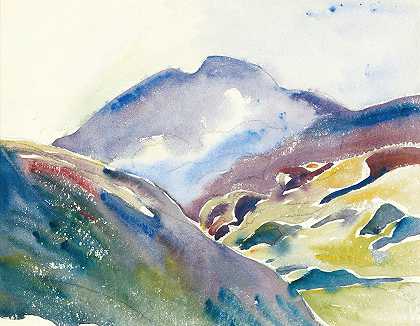 高山景观（上恩加丁）`HIGH MOUNTAIN LANDSCAPE (UPPER ENGADINE) by Giovanni Giacometti