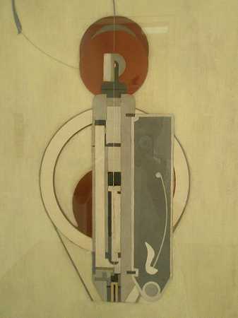 绘画八（机械抽象）`Painting VIII (Mechanical Abstraction) (1916) by Morton Livingston Schamberg