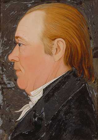 约瑟夫·威金斯肖像`Portrait of Joseph Wiggins (1820) by Benjamin Greenleaf