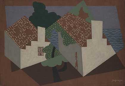 景观`Landscape (1921) by Léopold Survage