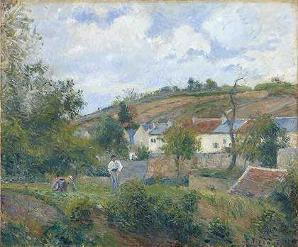 l的一角本托瓦兹隐士`A Corner of lHermitage, Pontoise (1878) by Camille Pissarro