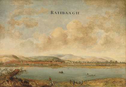 印度Visiapore的Raiebaagh市景观`View of the City of Raiebaagh in Visiapoer, India (c. 1662 ~ c. 1663) by Johannes Vinckboons