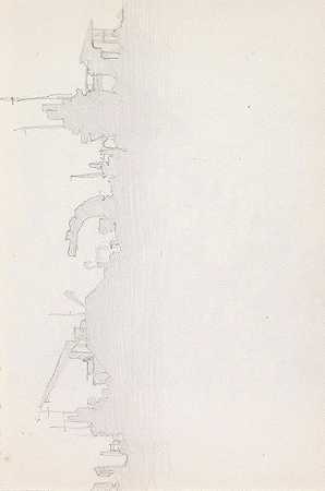 一系列建筑的轮廓`Silhouetten van een reeks bouwwerken (1906) by Reijer Stolk