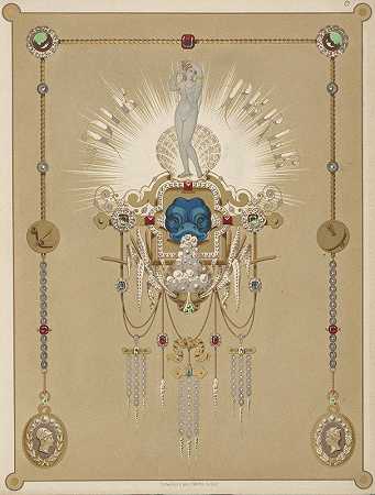 珍珠由U.Gez设计。V.马丁·杰拉克。`Die Perle; Entworfen U. Gez. V. Martin Gerlach. (1872 ~ 1873) by Martin Gerlach