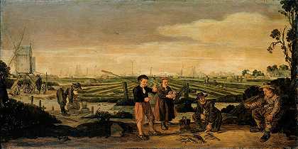 渔民和农民`Fishermen and Farmers (c. 1625 ~ 1631) by Arent Arentsz. Cabel