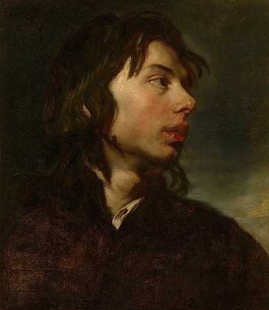 年轻人的半身像`Bust of a Young Man by Jacob van Oost the Younger