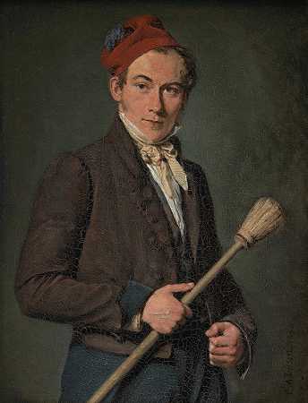 场景画家特洛尔·隆德`The Scene~Painter Troels Lund (1836) by C.A. Jensen