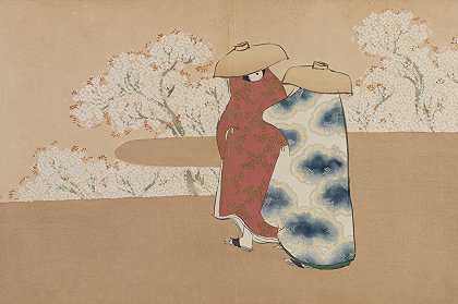 第三个月（弥生）`The Third Month (Yayoi) (1909~1910) by Kamisaka Sekka