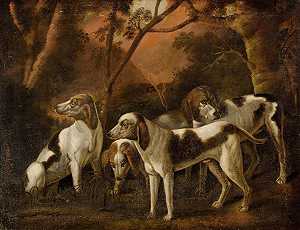 猎狐犬`
Foxhounds (1775)  by Continental School
