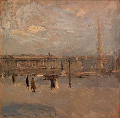 协和广场IV-A号`Place de la Concorde no. IV~A (ca 1917) by Frank Edwin Scott