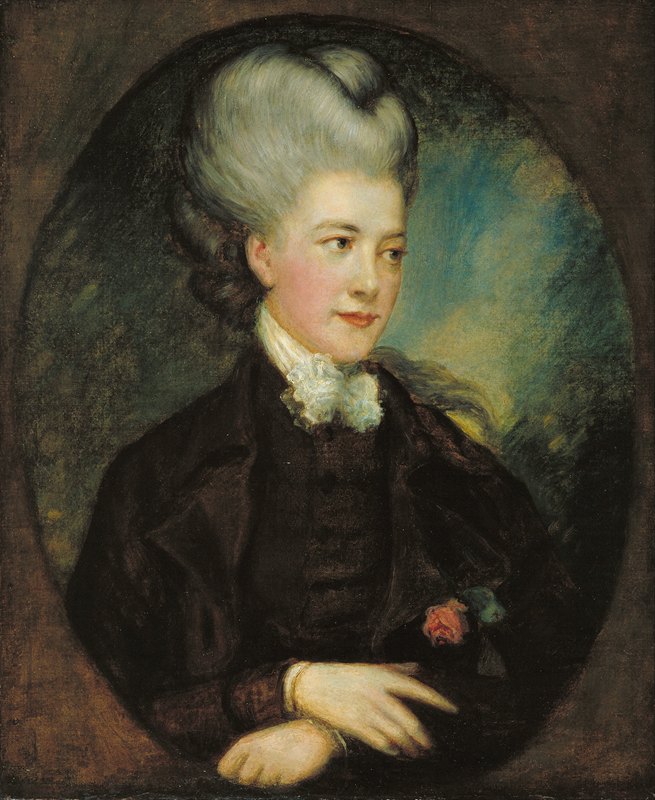 乔治安娜·波因茨夫人，斯宾塞伯爵夫人`Lady Georgiana Poyntz, Countess Spencer (18th century) by Thomas Gainsborough
