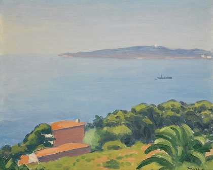 土伦，棕色帽`Toulon, Cap Brun (1938) by Albert Marquet