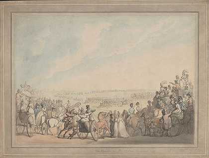 温布尔登网球公开赛述评`The review on Wimbledon Common (1798) by Thomas Rowlandson