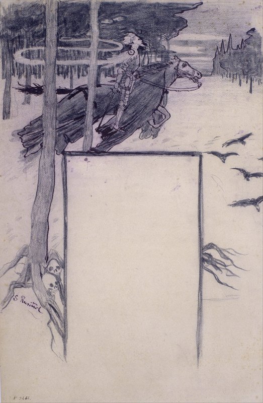 幻想`Fantasy (circa 1897) by Santiago Rusiñol