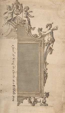 镜框设计`Design for Mirror Frame (ca. 1720–40) by Giovanni Battista Natali III