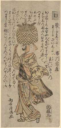 演员Ichikawa Raizô饰演一名商人`The Actor Ichikawa Raizô as a Merchant (18th century) by Torii Kiyohiro