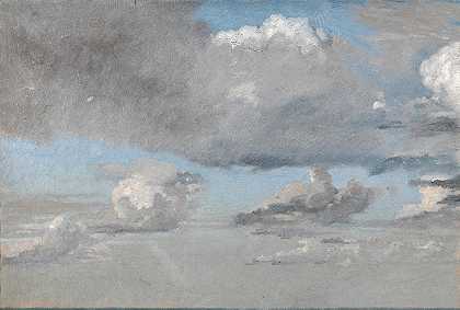 云的研究`Studie af skyer (1831 – 1834) by Christen Købke