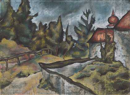 科希卡·卡尔沃娃`Košická kalvária (1928) by Konštantín Bauer