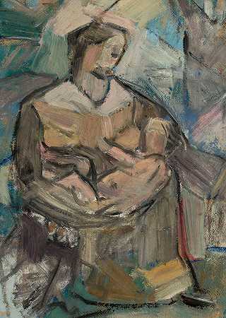 怀孕`Maternity (1912) by Tadeusz Makowski