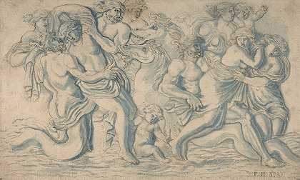海神带着尼雷德`Tritons Carrying Off Nereids by François Perrier