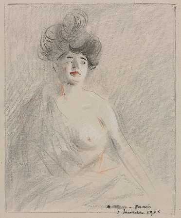 妓女`Courtesan (1906) by Jean-Louis Forain