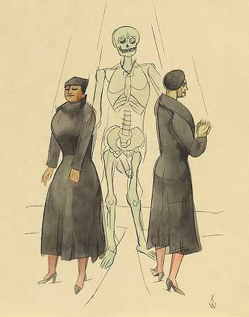 妇女与死亡`Die Frauen und der Tod (around 1935) by Karl Wiener