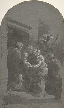 探视`Visitation (1768–1837) by Domingos Sequeira