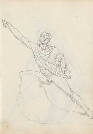 尼奥比的儿子，来自佛罗伦萨乌菲齐的尼奥比集团`A Son of Niobe from the Niobid Group, Uffizi, Florence (1787) by John Flaxman
