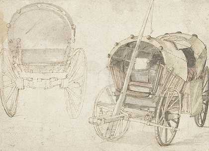 两节车厢`Twee reiswagens (1633 ~ 1687) by Gillis Neyts
