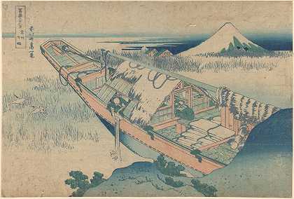 日立省的Ushibori（JòshüUshibori）`Ushibori in Hitachi Province (Jôshû Ushibori) (ca. 1829–1833) by Katsushika Hokusai