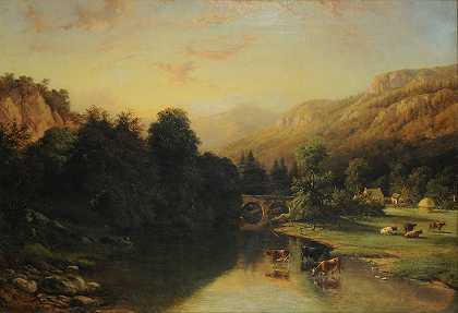 风景`Paisaje (1858) by Henry Sheridan