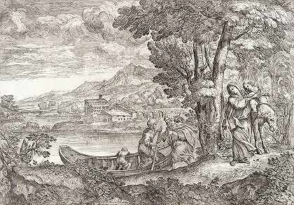 飞往埃及的航班`The Flight to Egypt (1630~1680) by Giovanni Francesco Grimaldi