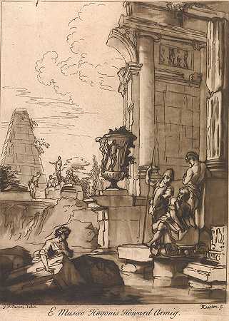 经典场景`Classical scene (1740) by George Knapton