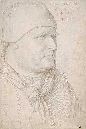 牧师肖像`Portrait of an Ecclesiastic (ca. 1461) by Jean Fouquet