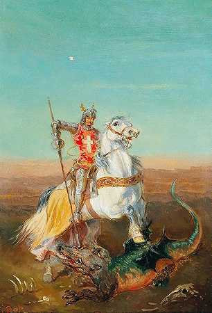 圣乔治与龙`St George And The Dragon by Alexander Von Bensa