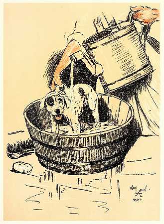 三伏天`A Dog Day Pl 04 (1902) by Cecil Charles Windsor Aldin