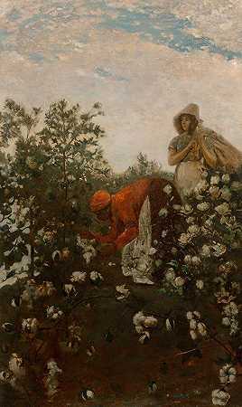 陆地棉`Upland Cotton (1879~1895) by Winslow Homer