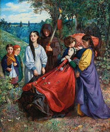 新娘安葬`The Brides Burial (1859) by George Adolphus Storey