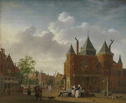 阿姆斯特丹圣安东尼乌斯瓦格`The Sint~Antoniuswaag in Amsterdam (c. 1780 ~ c. 1790) by Isaac Ouwater