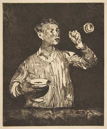 肥皂泡男孩`Boy with Soap Bubbles (1867–69) by Édouard Manet