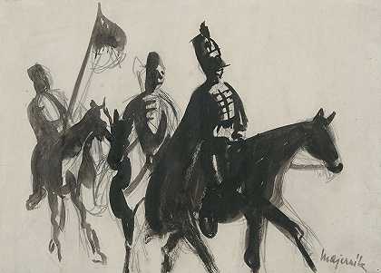 骑手`Riders (1940~1944) by Cyprián Majerník